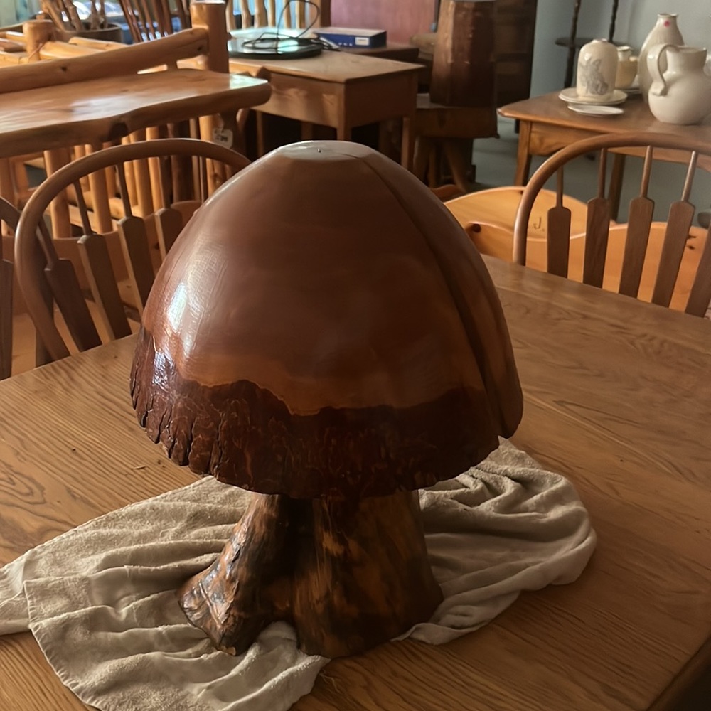 Mushroom solid wood handmade - Picture 2 of 4